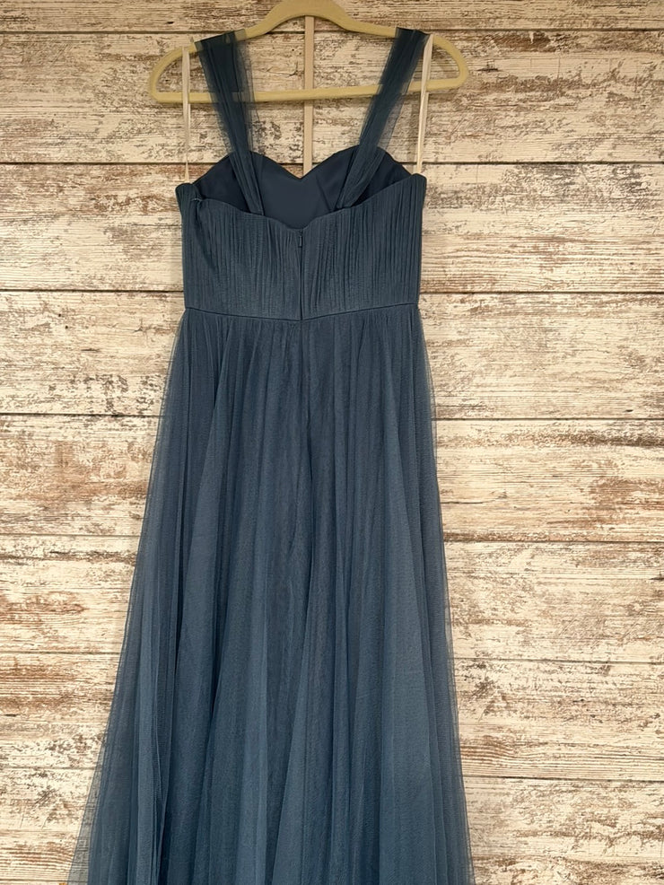BLUE A LINE GOWN