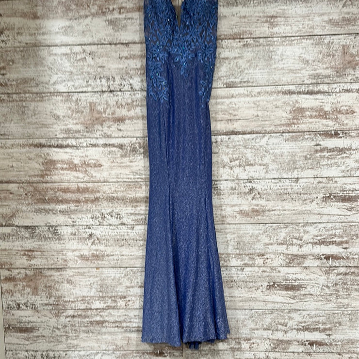BLUE SPARKLY LONG DRESS