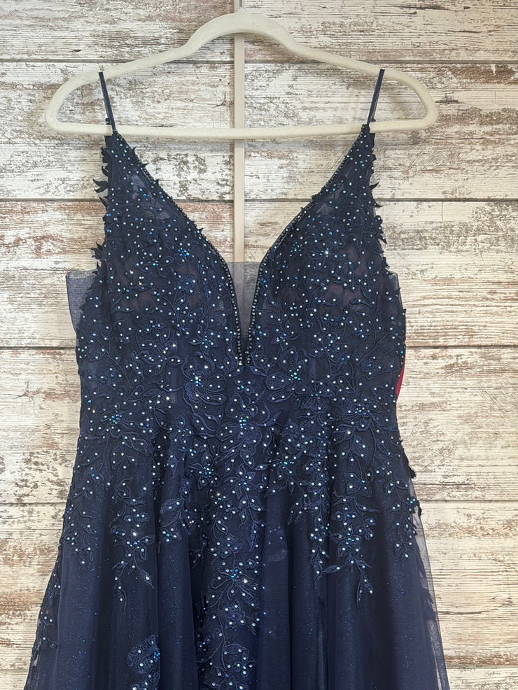 NAVY A LINE GOWN