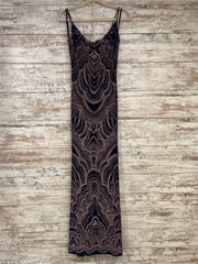 NAVY/GOLD LONG DRESS (NEW)