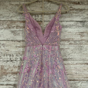 PINK/FLORAL SPARKLY A LINE GOW