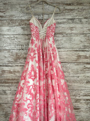 WHITE/PINK PRINCESS GOWN