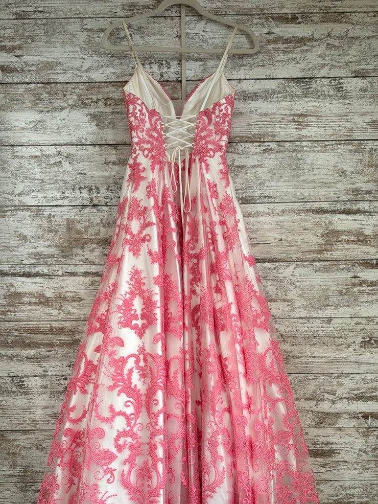 WHITE/PINK PRINCESS GOWN