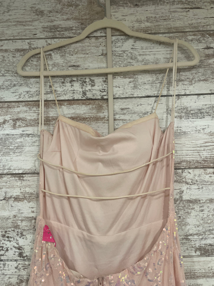 PINK SPARKLY LONG DRESS