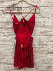RED SEQUIN SHORT DRESS (NEW)