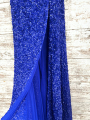 ROYAL BLUE SEQUIN LONG DRESS