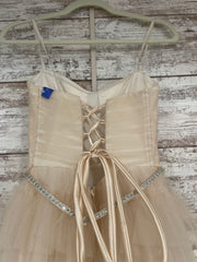 IVORY TIERED A LINE GOWN