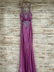 PURPLE SPARKLY LONG DRESS