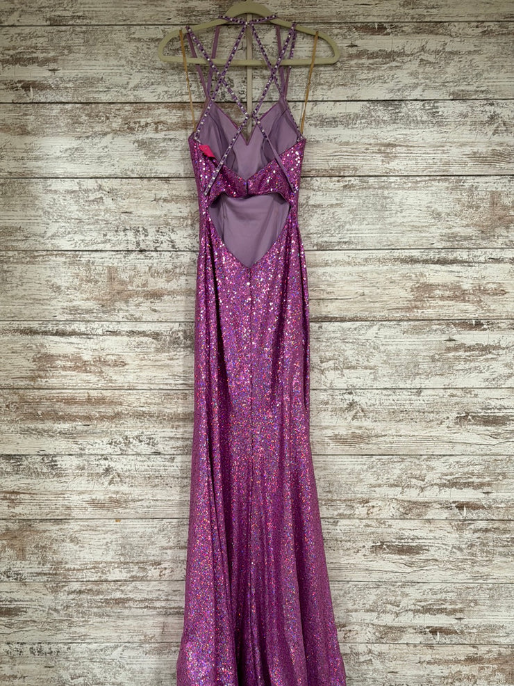 PURPLE SPARKLY LONG DRESS