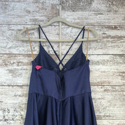 NAVY A LINE GOWN