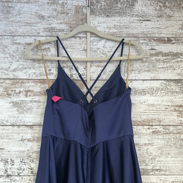 NAVY A LINE GOWN