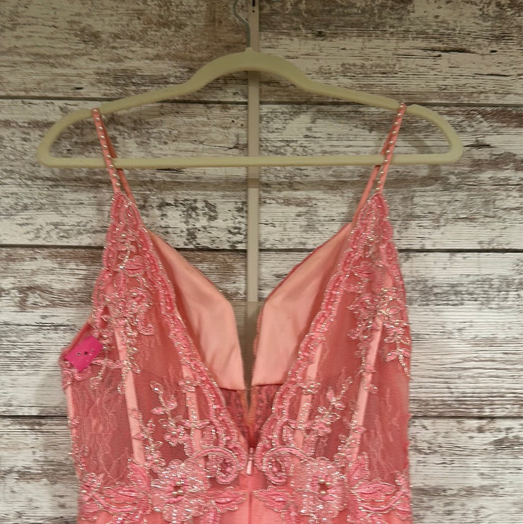 PINK/FLORAL MERMAID GOWN