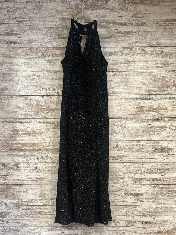 BLACK SPARLY LONG EVENING GOWN