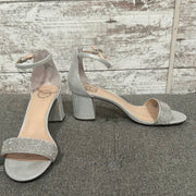 SILVER W/RHINESTONE HEELS