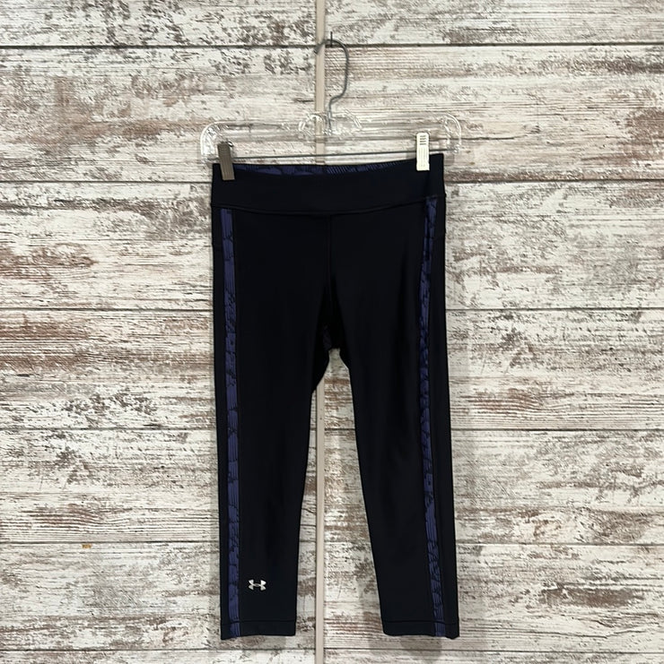 BLACK/PURPLE STRIPE LEGGINGS