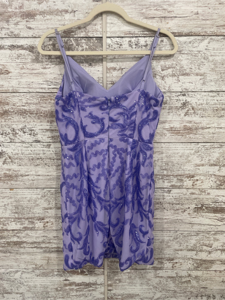 LAVENDER SPARKLY SHORT DRESS