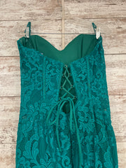 GREEN LACE LONG DRESS (NEW)