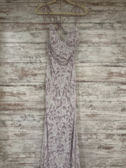 LAVENDAR BEADED LONG DRESS-NEW