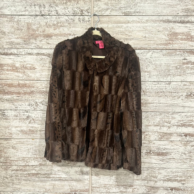 BROWN FAUX FUR JACKET