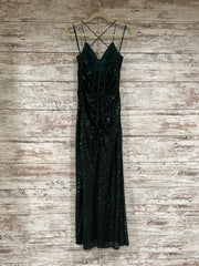 GREEN SPARKLY LONG EVENING GOW
