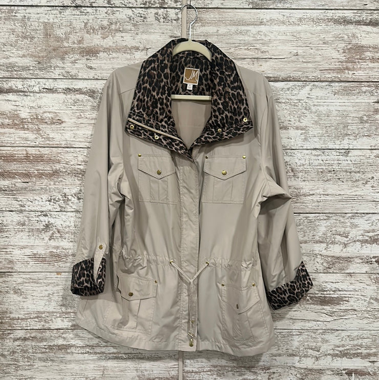 TAN/ANIMAL PRINT JACKET