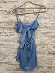 BLUE SHORT DRESS W/CUTOUTS