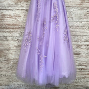 LAVENDER/FLORAL A LINE GOWN