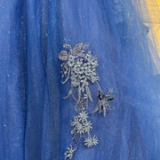 ROYAL BLUE/FLORAL A LINE (NEW)