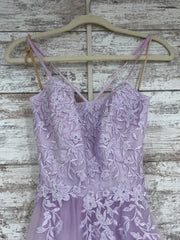 LAVENDER/FLORAL A LINE GOWN