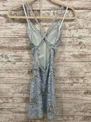 BLUE SEQUIN SHORT DRESS (NEW)