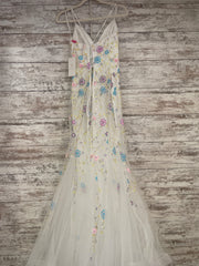 WHITE/COLORFUL MERMAID GOWN