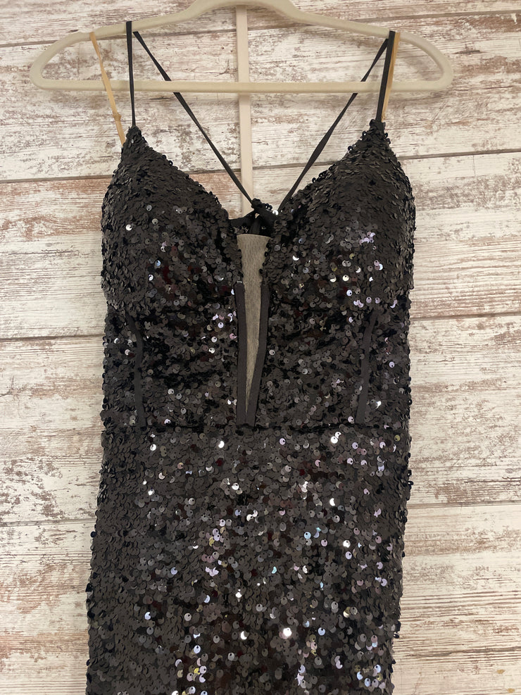 BLACK FULL SEQUIN MERMAID GOWN