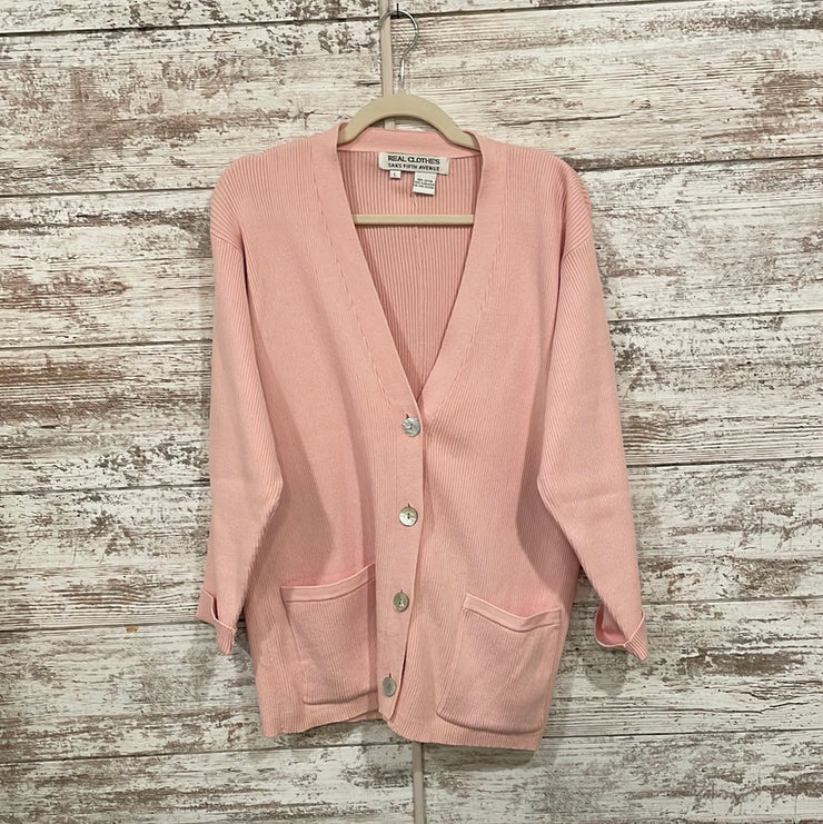PINK BUTTON UP CARDIGAN