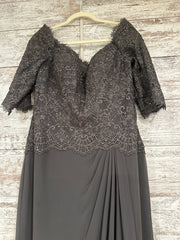 TAUPE SPARKLY TOP LONG DRESS
