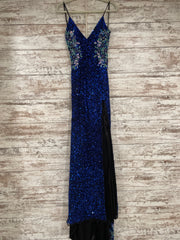 ROYAL BLUE SPARKLY LONG DRESS