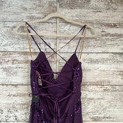 PURPLE SPARKLY LONG DRESS