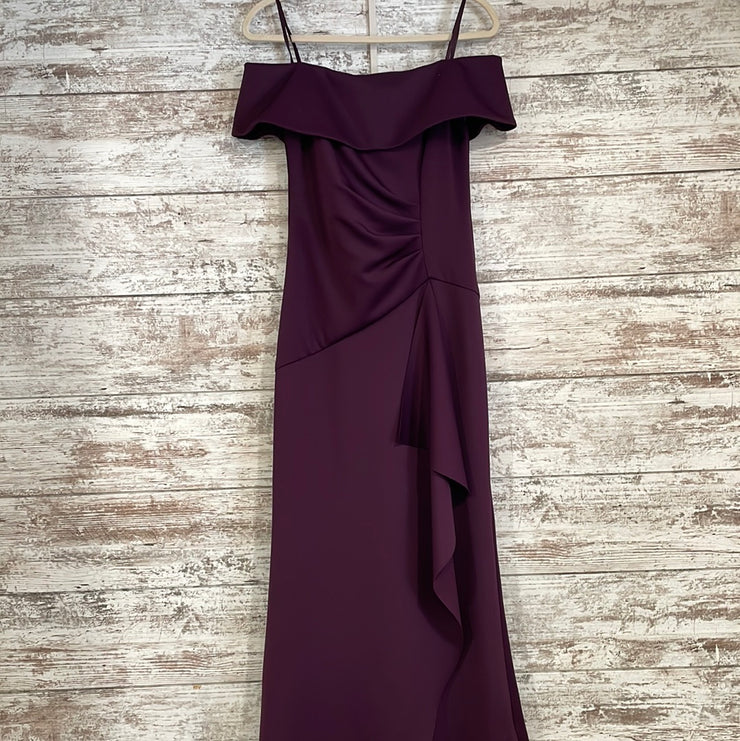 PURPLE LONG EVENING GOWN