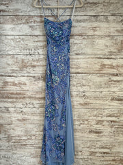 BLUE/PINK SEQUIN LONG DRESS