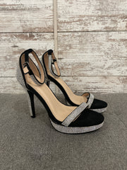 BLACK/SILVER RHINESTONE HEELS