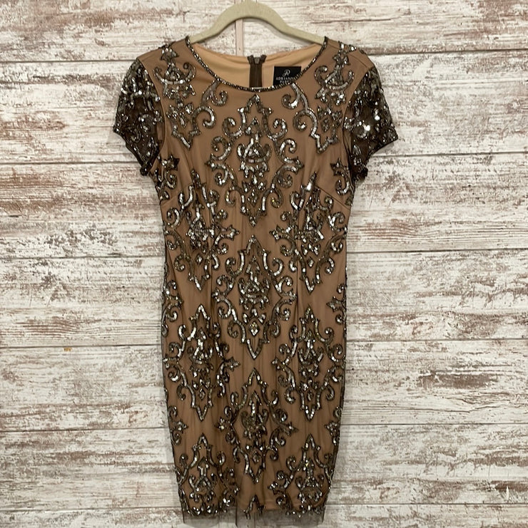 BRONZE SPARKLY SHORT DRESS