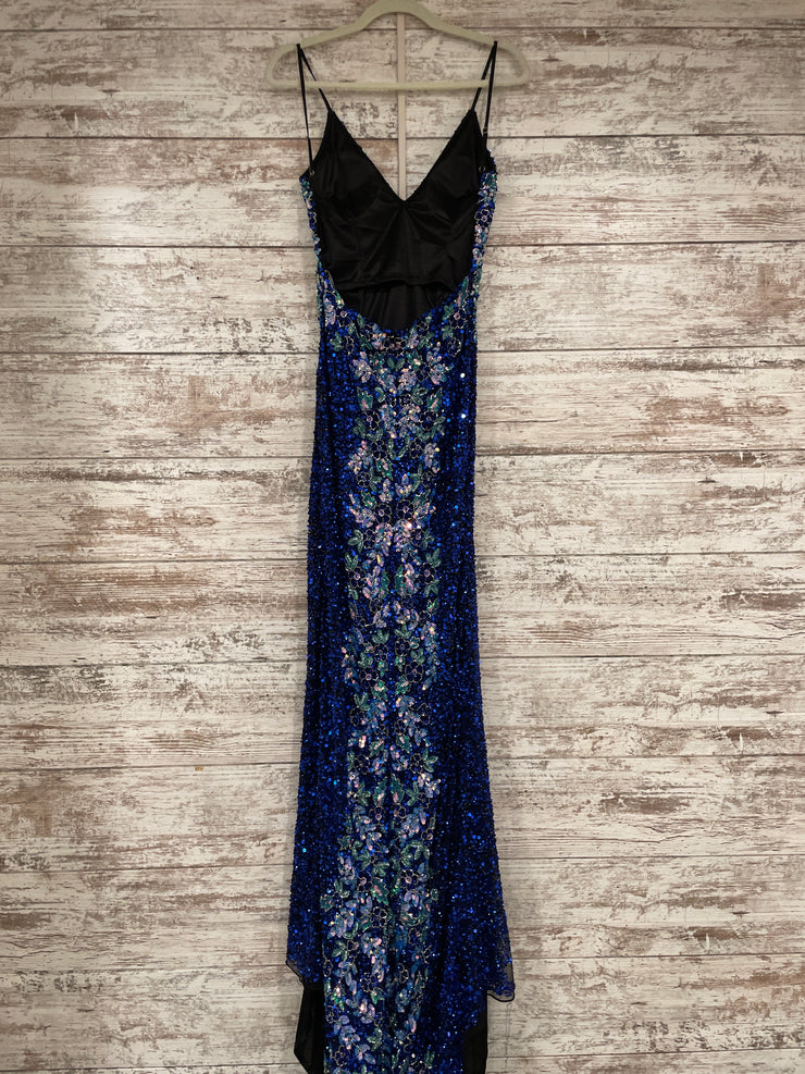 ROYAL BLUE SPARKLY LONG DRESS