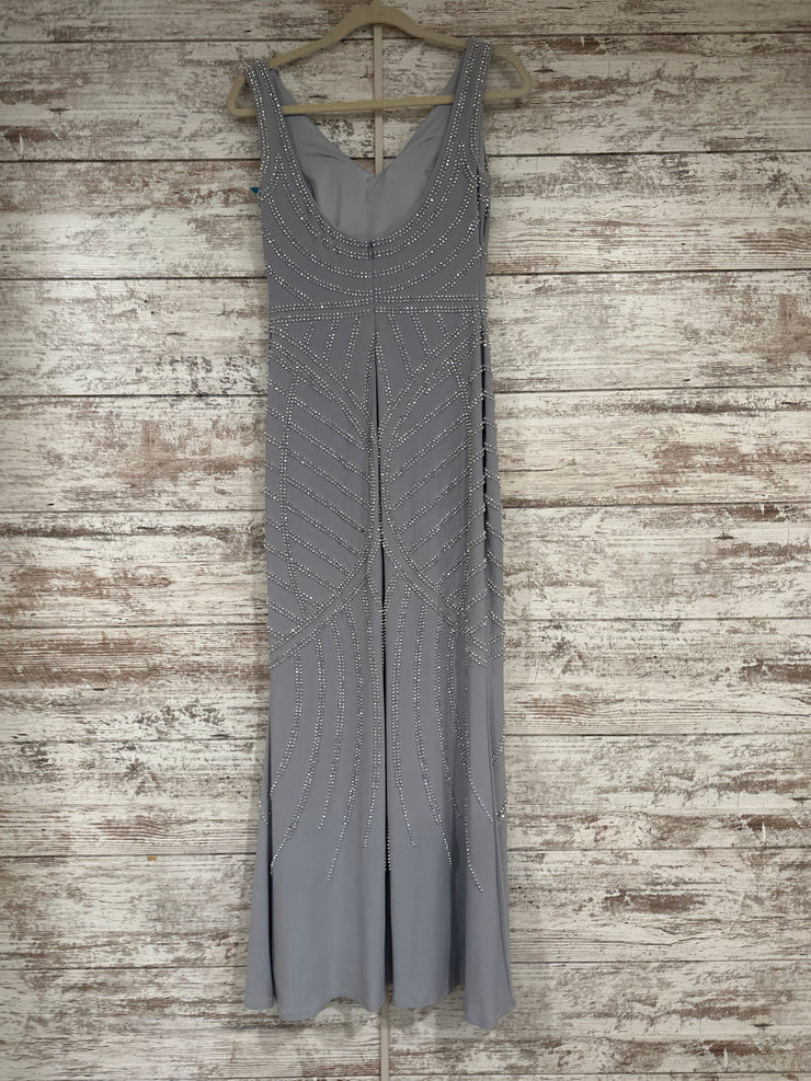 GRAY SPARKLY LONG DRESS