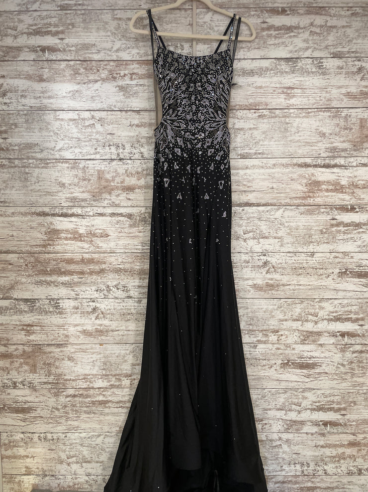 BLACK SPARKLY LONG DRESS (NEW)