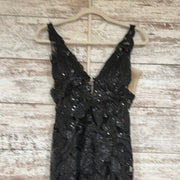 BLACK/FLORAL MERMAID GOWN