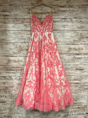 PINK/WHITE A LINE GOWN