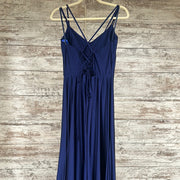 NAVY LONG EVENING GOWN