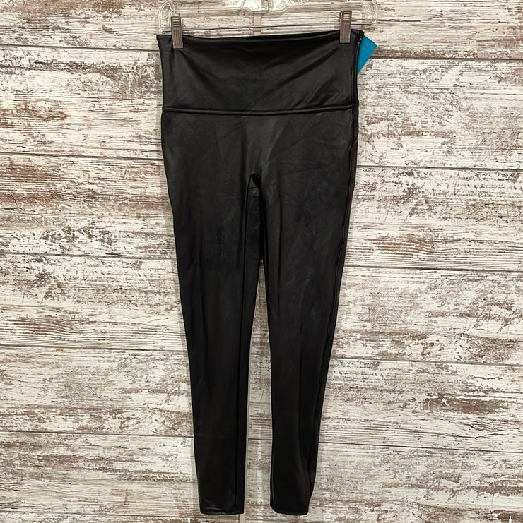 BLACK FAUX LEATHER LEGGINGS$98