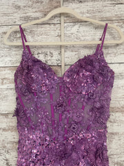 PURPLE SPARKLY LONG DRESS