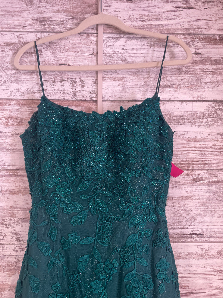 GREEN/FLORAL MERMAID GOWN