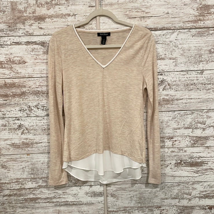 IVORY/WHITE LONG SLEEVE TOP